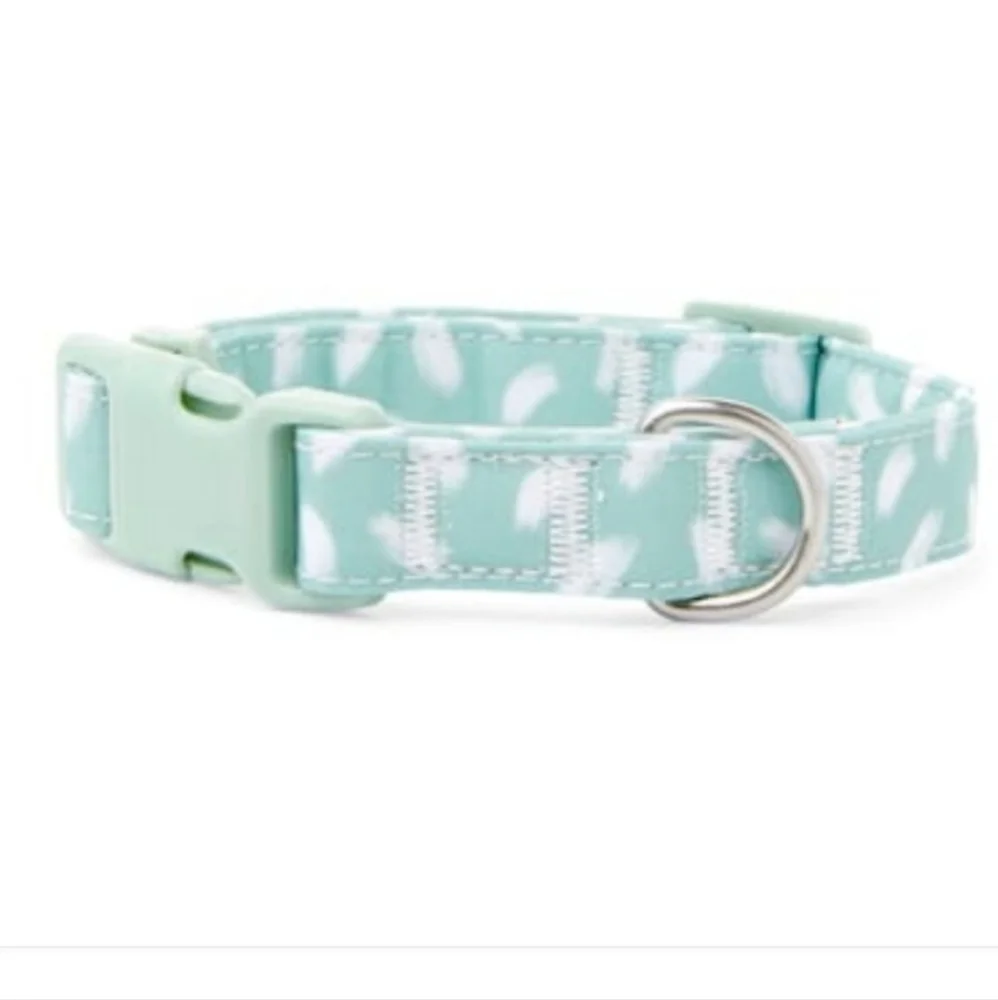 YOULY The Artist Green & White Brushstroke-Print Dog Collar-Medium